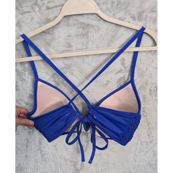 Shade & Shore Bikini Top 38B Woman's Royal Blue Underwire Beach swimwear - Picture 3 of 9